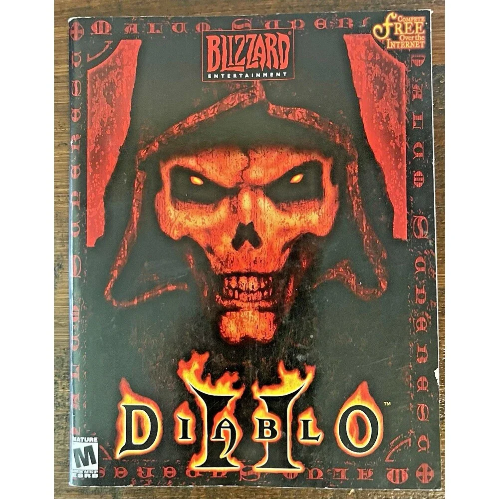 Vintage Diablo 2 PC Big Box Game Manual Book Only Blizzard Entertainment 2000